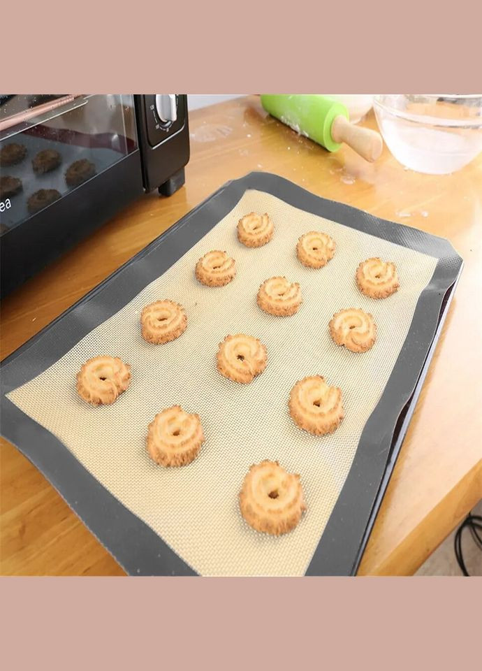 Силиконовый коврик для выпечки и раскатки 40*30 см Графит No Brand (366023706)