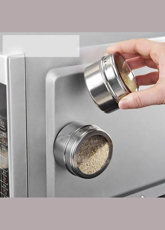 Набір магнітних ємностей для спецій на трикутній підставці для спецій Hell (303213237)