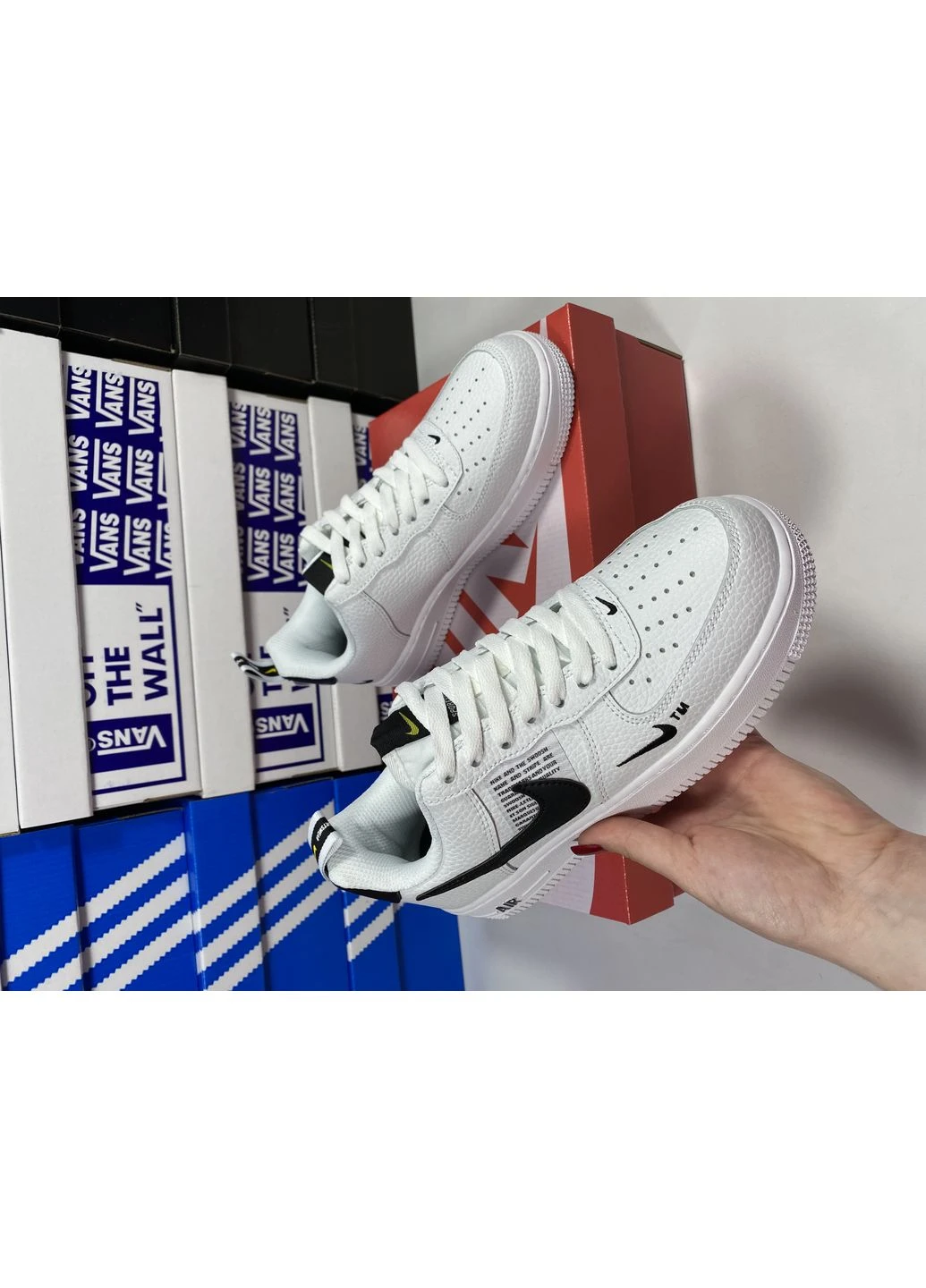 Белые летние кроссовки nike air force 1 white lv8 найк аир форс 1 No Brand