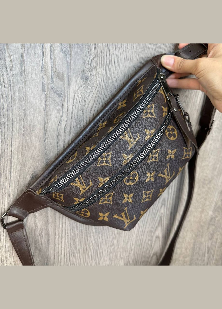 Жіноча сумка бананка Коричнева (1304ДКк) No Brand сумка-бананка (341085591)