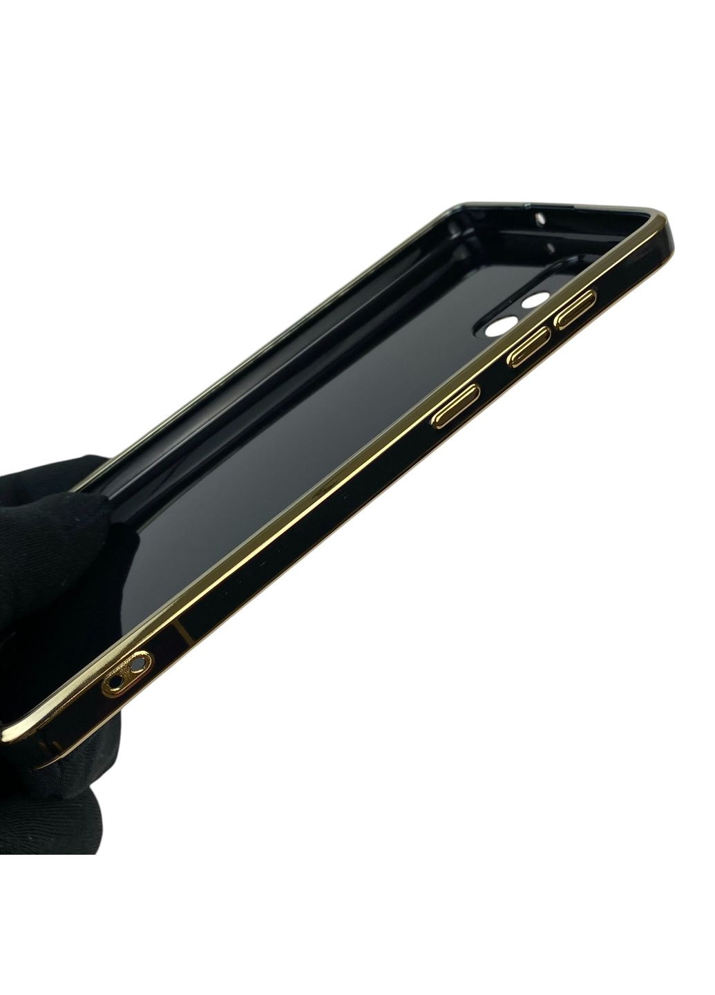 Чохол для Galaxy A71 (SM-A715F) з кільцем MagSafe із золотою окантовкою на самсунг а71 чорний gs1 Samsung (366232842)