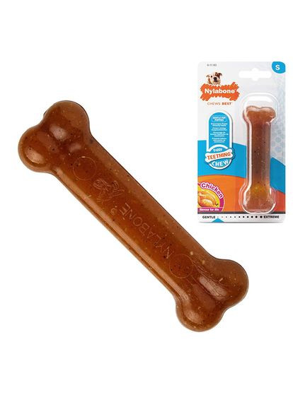 Жувальна іграшка Puppy Chew Bone кістка для цуценят до 11 кг зі смаком курки 11,4x3,2x1,9 см (18214552000) Nylabone (352060813)