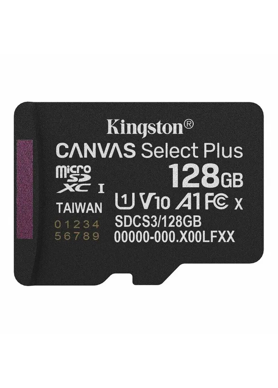 Карта пам'яті microSDXC (UHS-1) Gen3 128Gb class 10 А1 (R-150MB/s) 001-SDCS3/128GBSP Kingston Canvas Select Plus (409535951)