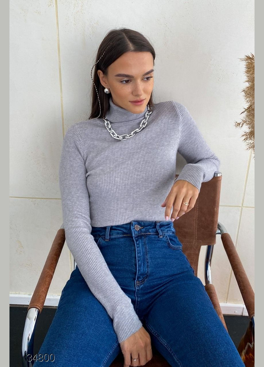 Водолазка в рубчик с воротом с отворотом Liton (303727742)