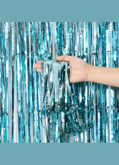 Дождик для фотозоны длинный 4 м на 1 м голубой Jannet Дощик (316644768)