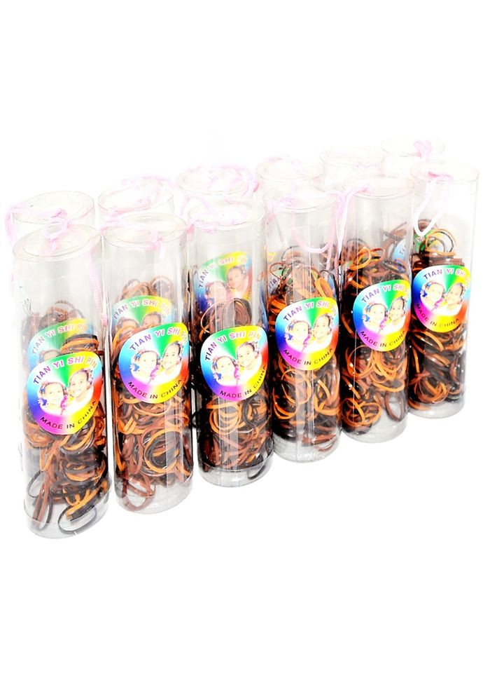 Силіконові резинки для волосся Різнокольорові 0308-506-6, 12 упаковок No Brand (316527471)