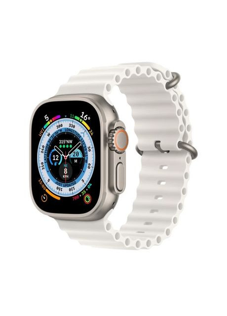 Силіконовий рифлений ремінець Ocean для Apple Watch 42/44/45/49 mm Білий No Brand (305215056)