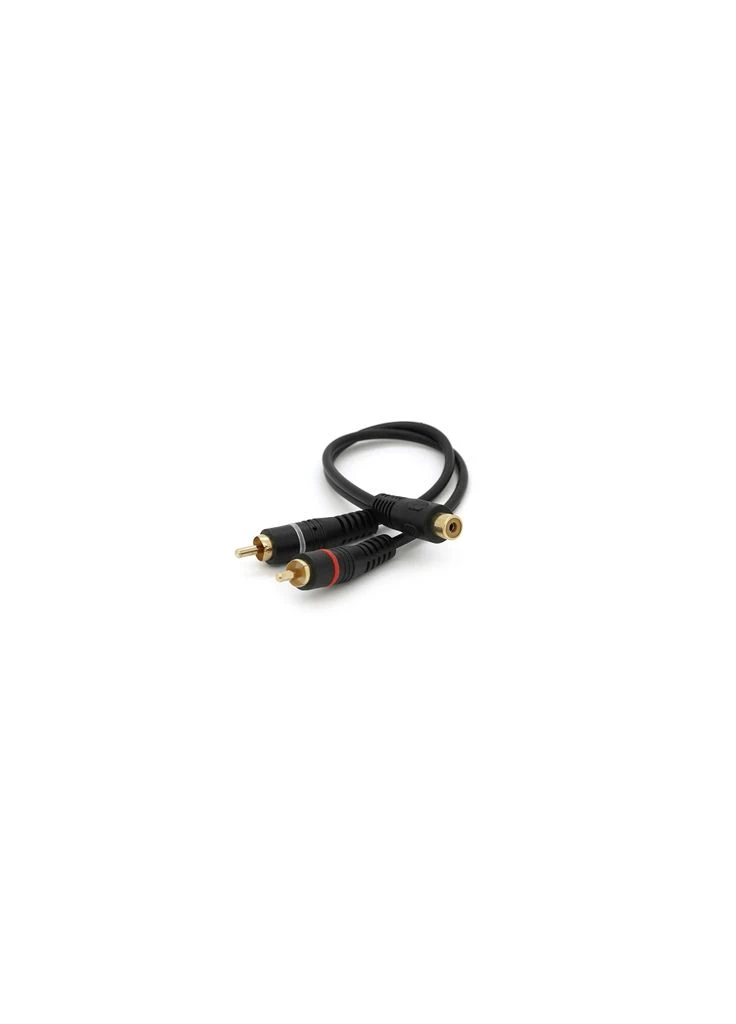 Кабель мультимедійний 1xRCA F to 2xRCA M 0.2m black (YT-RCA(F)/2хRCA(M)-0,2CuB) Voltronic (382070949)