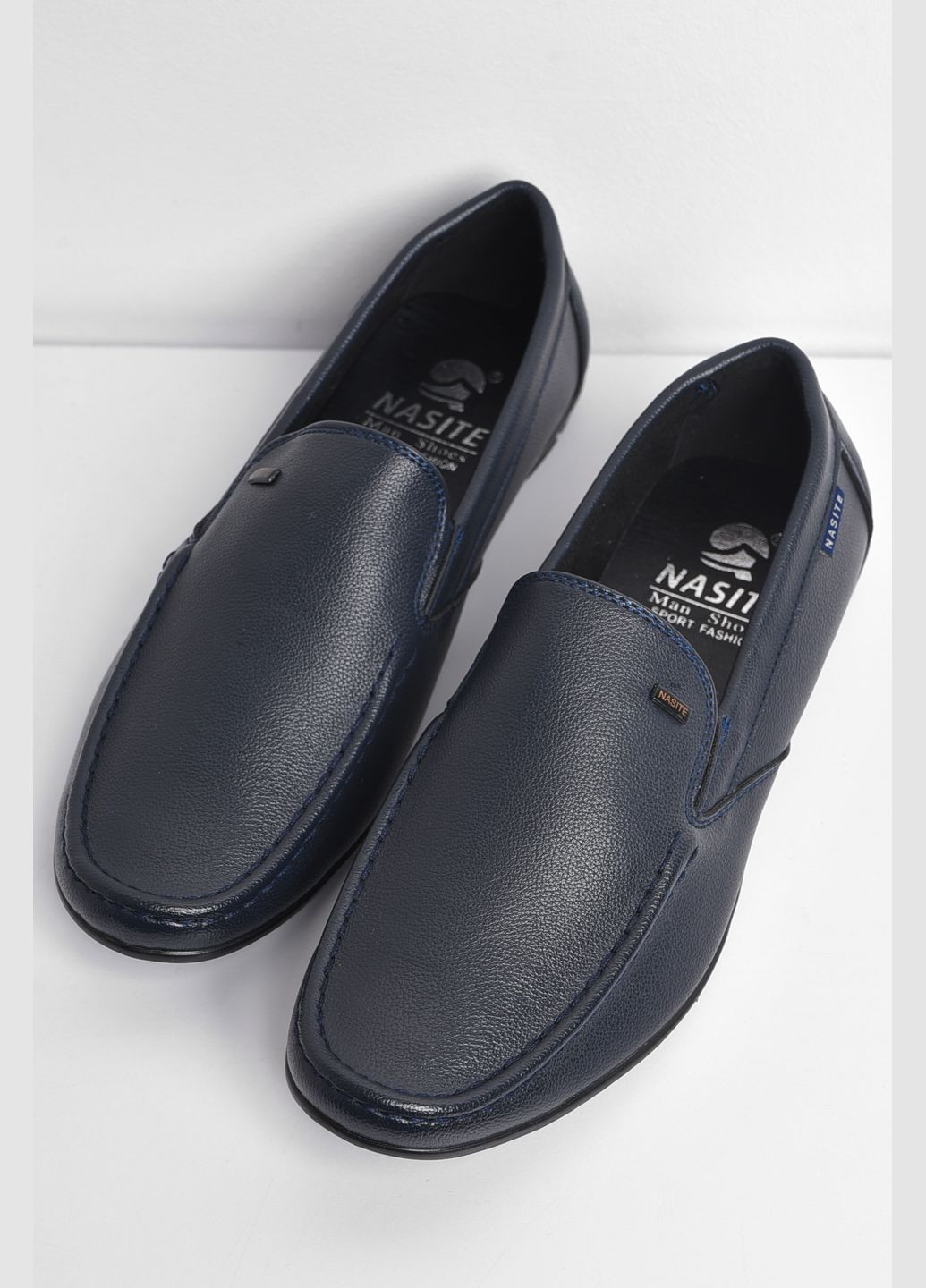Туфлі чоловічі темно-синього кольору Let's Shop (280938031)