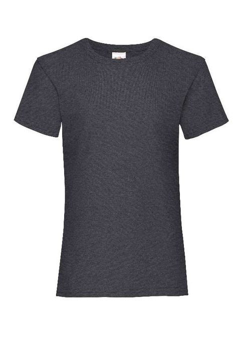Темно-сіра літня футболка дитяча valueweight girls (0610050hd104) Fruit of the Loom