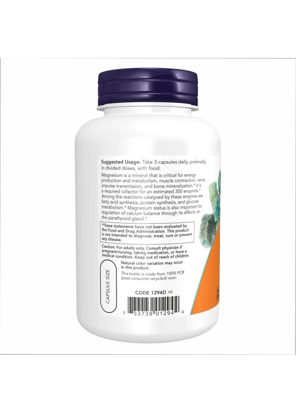 Витамины и минералы Magnesium Citrate - 120 caps Now Foods (296192145)