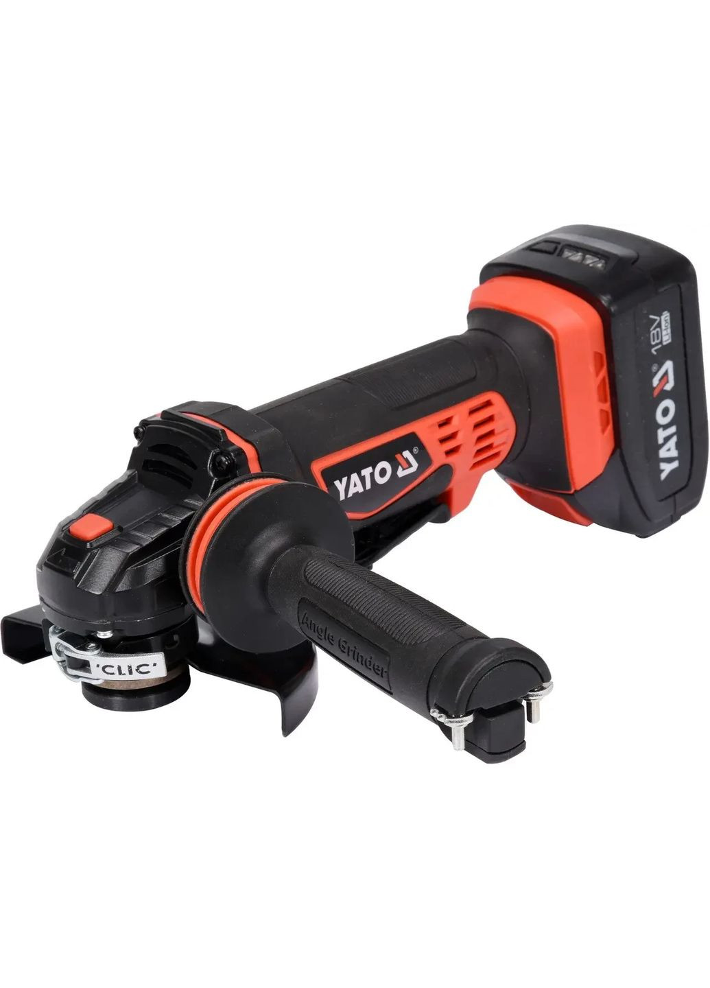 Шліфмашина кутова акумуляторна Li-Ion 18 В 3 АГод YT-82828 YATO (365330213)