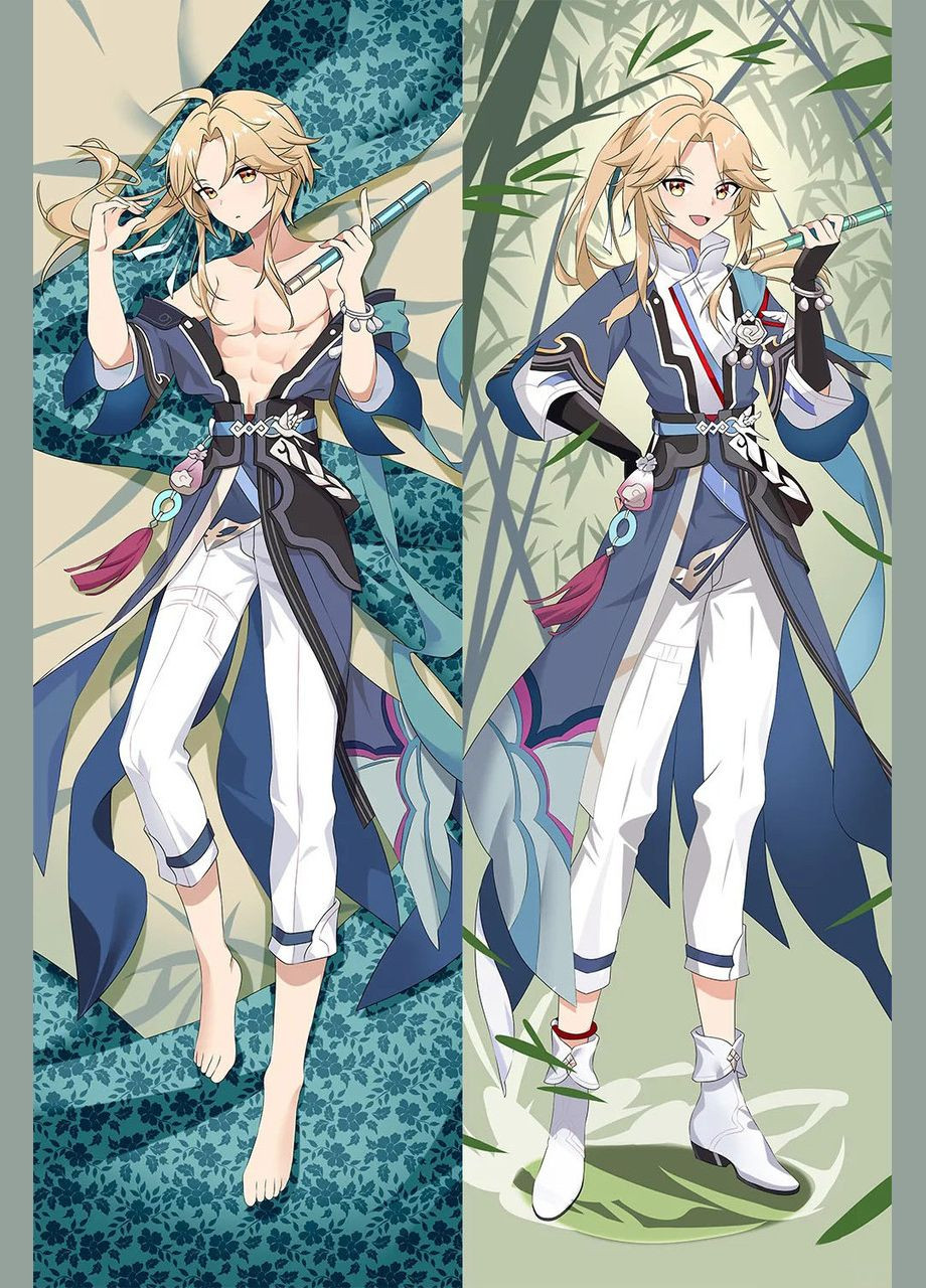 Подушка дакімакура двостороння Yanqing - Honkai Star Rail 100см No Brand (327842553)