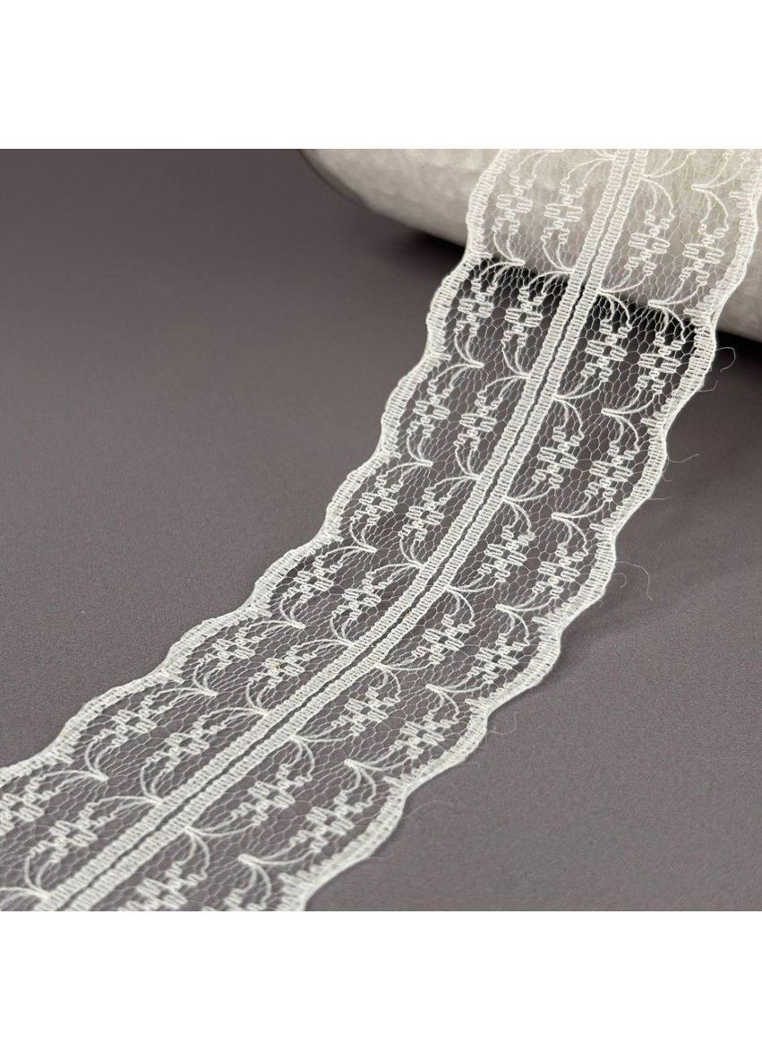 Гипюровое кружево сетка 4,5 см - айворі Plus-plus (354795204)