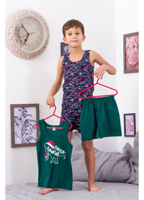 Зеленый демисезонный набор из 2-х комплектов для мальчика (майка+боксеры) (p-9239) Носи своє