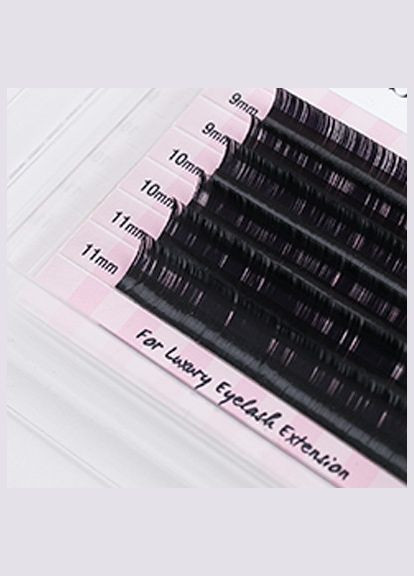 Вії для нарощування вигин Д-0.10 mini мікс 14-16 чорні Lash Secret (314932887)