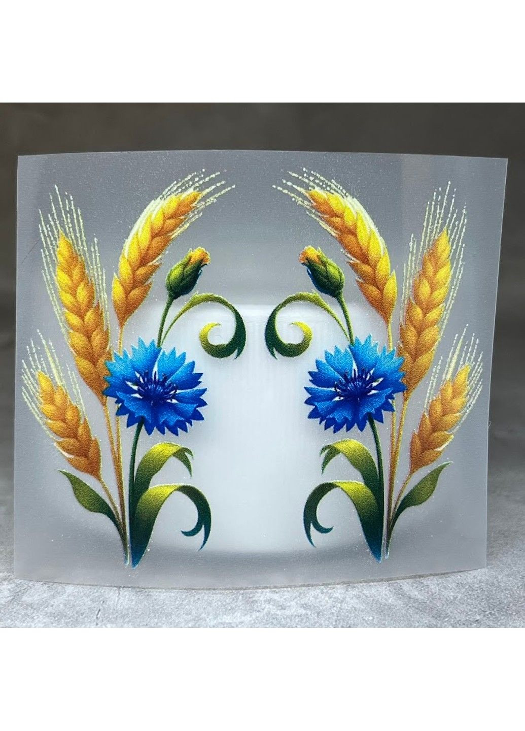 ТермоНаклейка - Колосок- Василек, размер 3,5*6,2 см (одной наклейки), 1 пара No Brand (316702675)