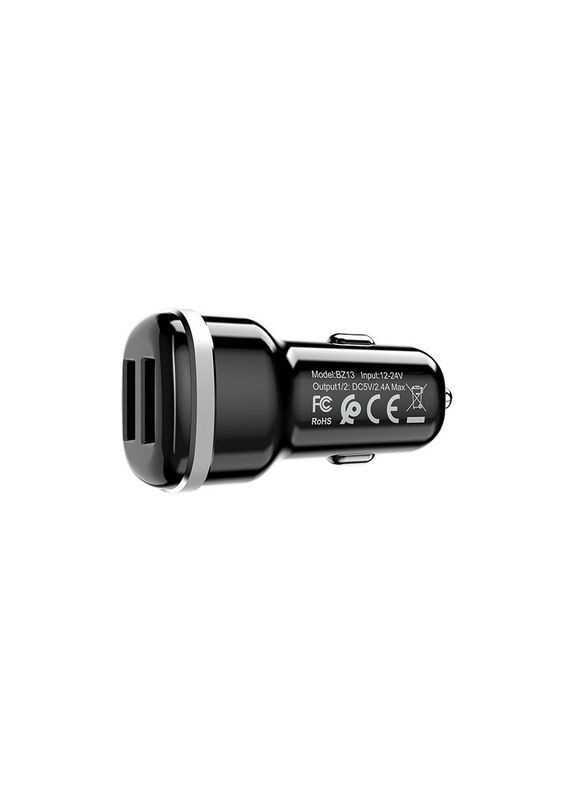 Автомобільний зарядний пристрій BZ13 Extreme Black BZ13B Borofone (279553880)