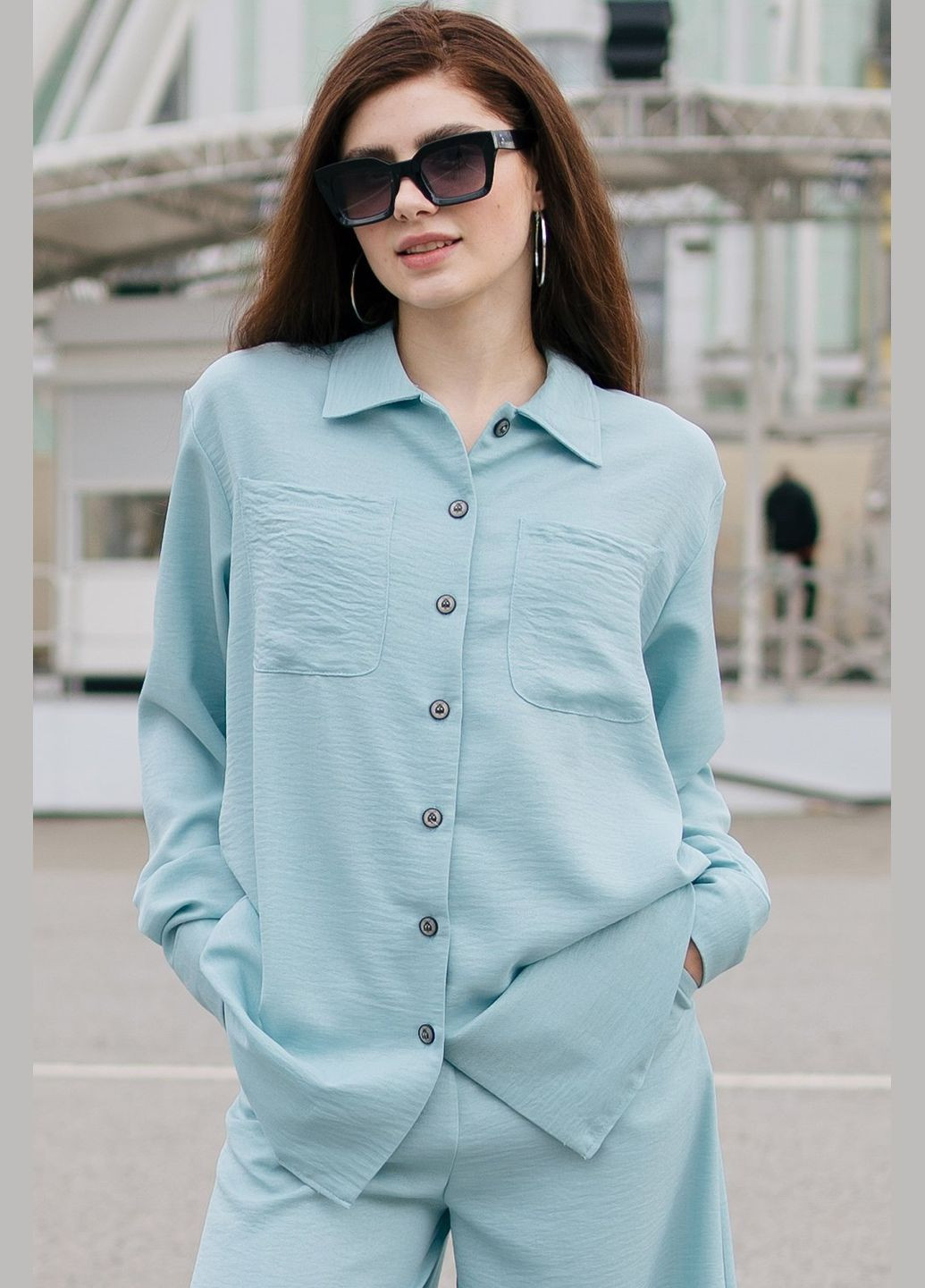 Сорочка жіноча з манжетою та кишенями (ll212710047) LadyLike (365729525)