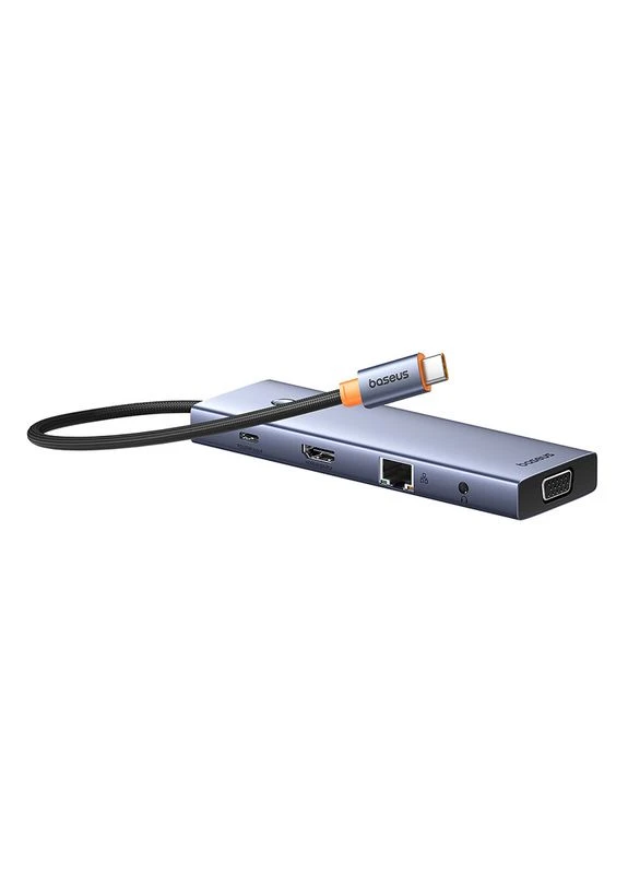 USB-хаб HUB Docking Station Space Grey (Type-C to HDMI4K@60Hz*1+VGA*1+USB Baseus UltraJoy Series 10-Port (386031840)