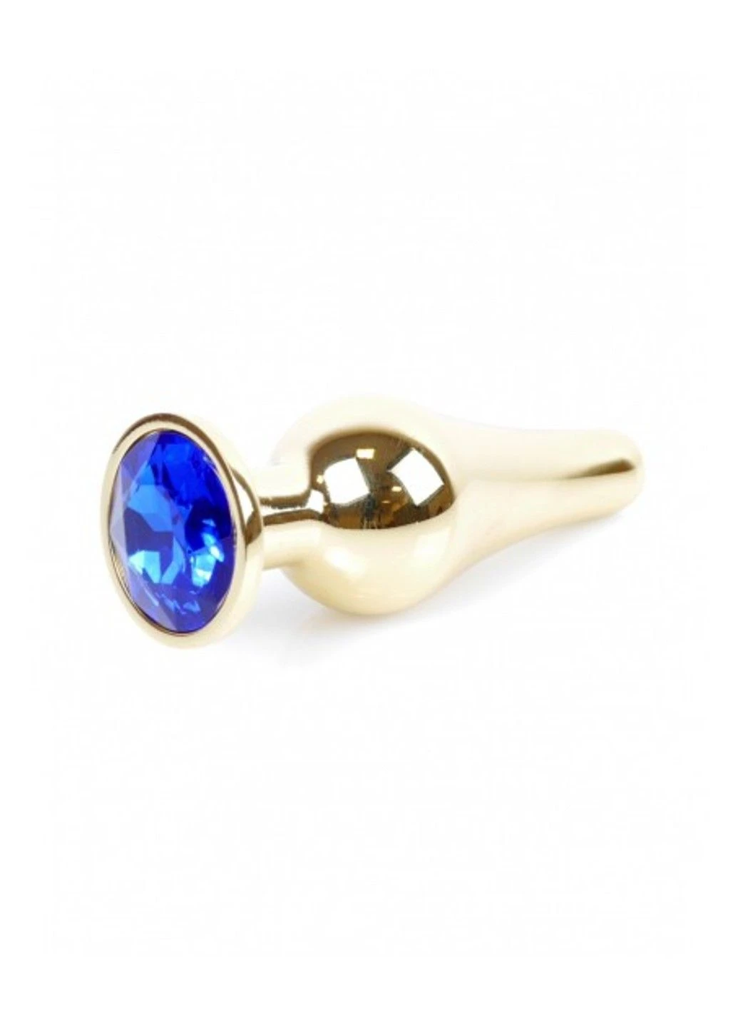Анальная пробка из нержавеющей стали с камнем Plug-Jewellery Gold BUTT PLUG-Dark Blue Boss Series (333713496)