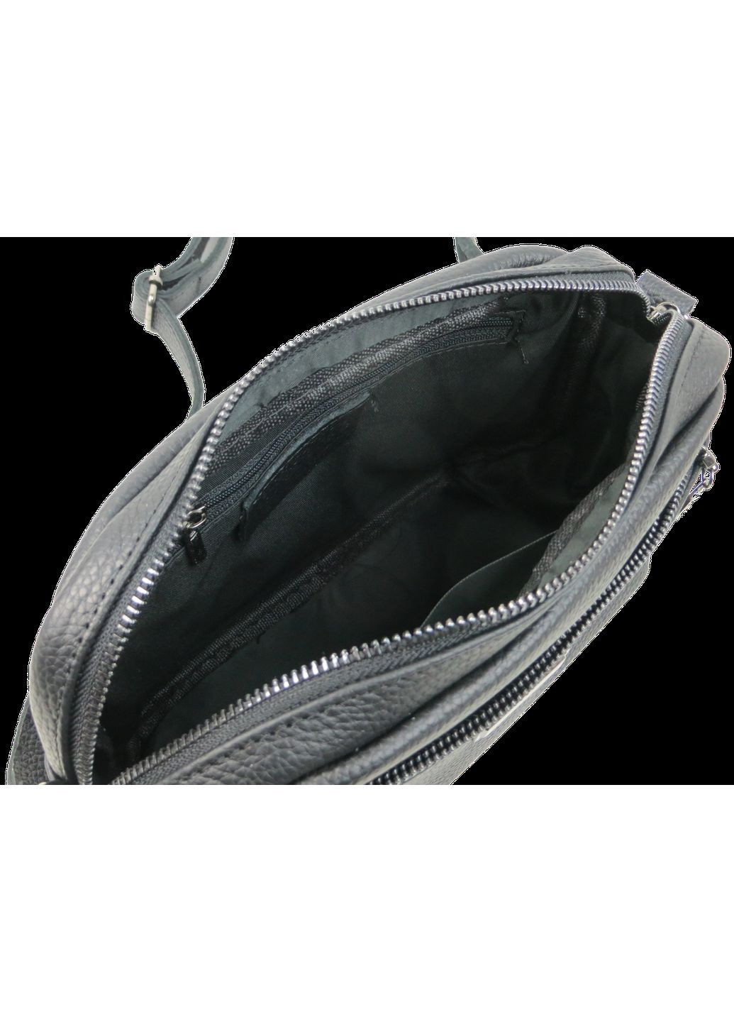 Жіноча шкіряна сумка на плече чорна Borsacomoda (360893829)