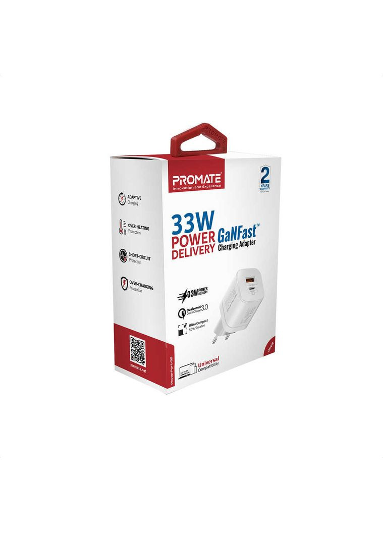 Зарядний пристрій PowerPort-33 White Promate (356728216)