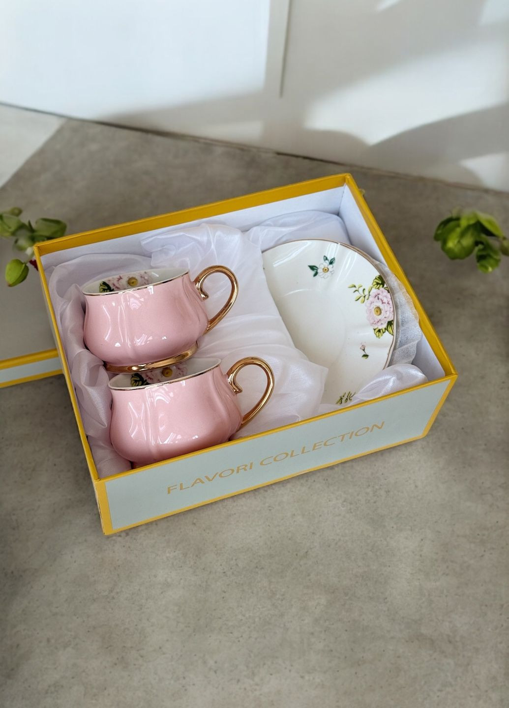 Набір чайних чашок порцеляна "Rosales", 2шт No Brand (331303473)