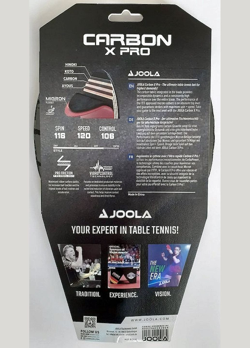 Ракетка для настільного тенісу Carbon X Pro (54206) Joola (346533065)