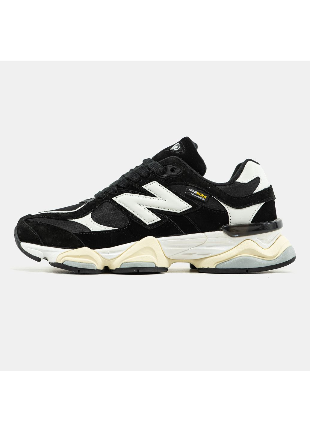 Черно-белые демисезонные кроссовки мужские new balance 9060 cordura black white | нью беланс 9060 черно-белые No Brand