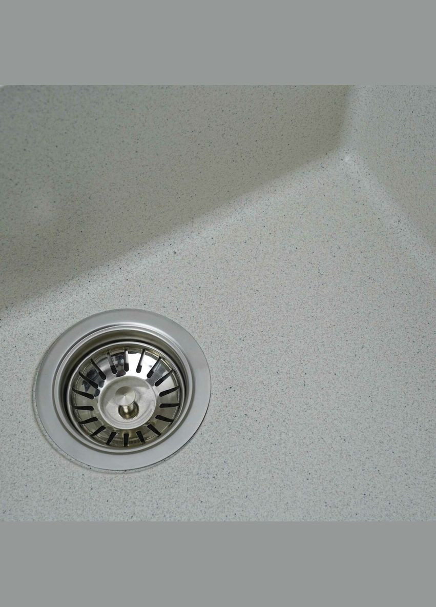 Гранітна мийка для кухні OASIS 5444 матова Біла в крапку Valeso (336934491)