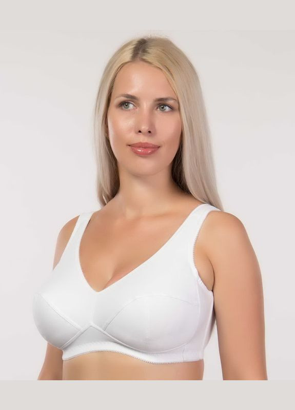 Білий мінімайзер бюстгальтер без кісточок з м'якими чашками Elita без кісточок