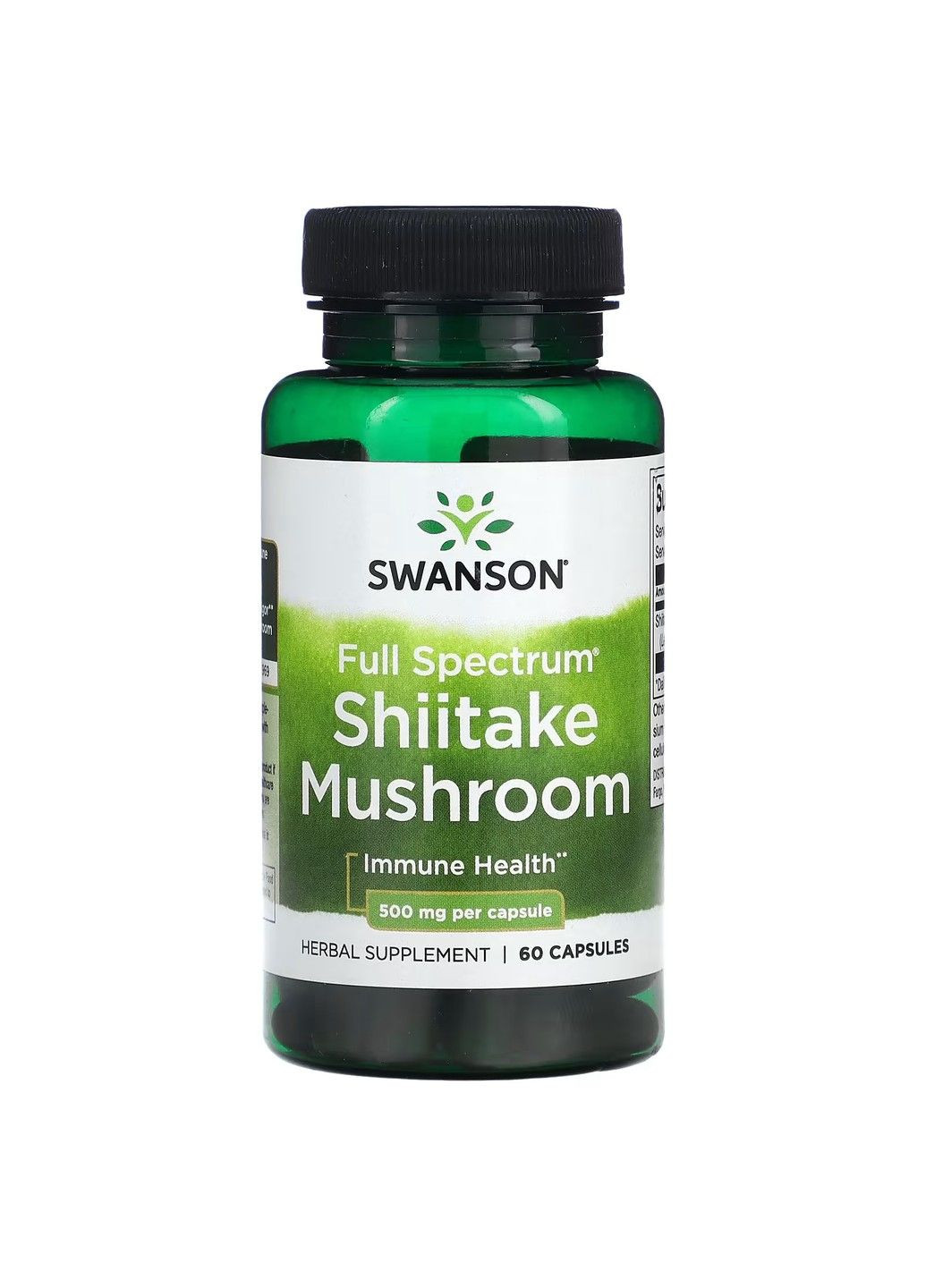 Гриб Шиїтаке Full Spectrum Shiitake Mushroom 500мг - 60 капсул Swanson (292395882)