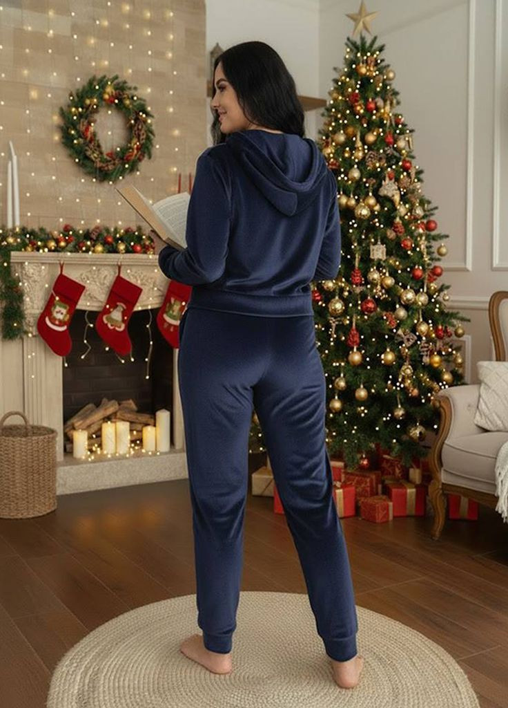 Жіночий теплий костюм з капюшоном із двосторонньої махри Modena (371267599)