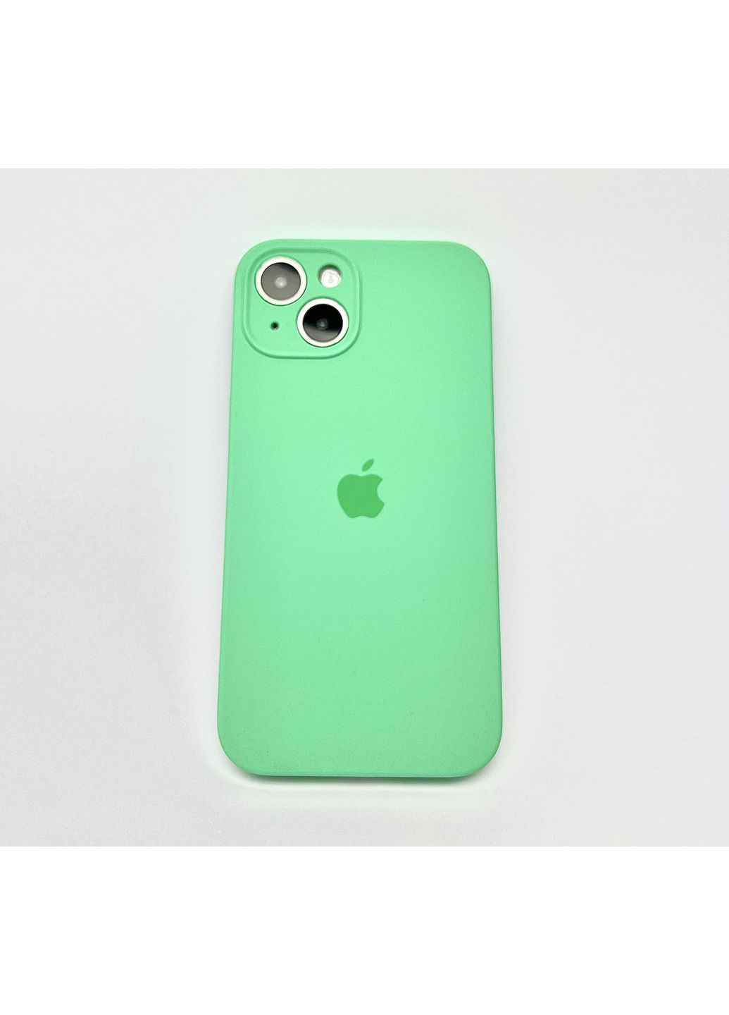 Чехол на айфон 13 Silicone case для 13 full camera с микрофиброй силиконовый Mint / No Brand (369136960)