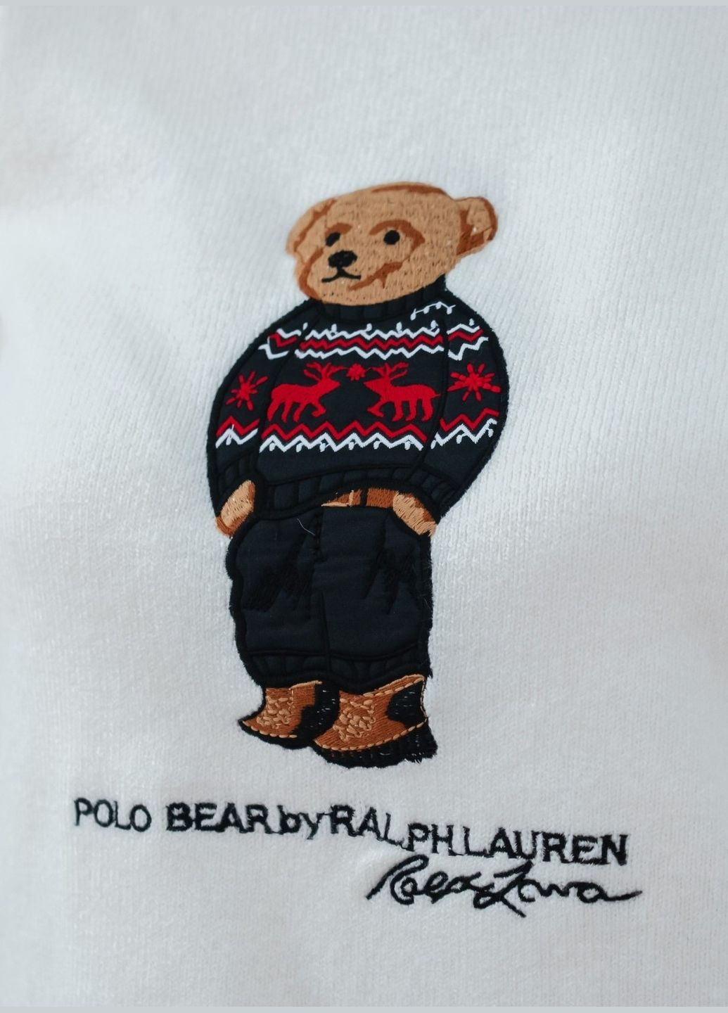 Білий демісезонний светр жіночий polo bear Ralph Lauren POLO Bear