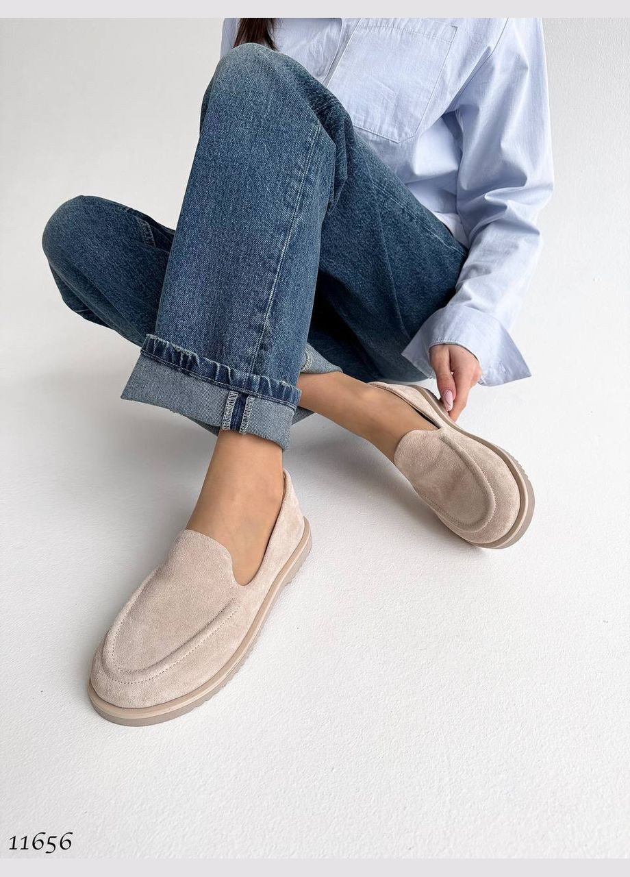 Женские лоферы | бежевые (330128560)