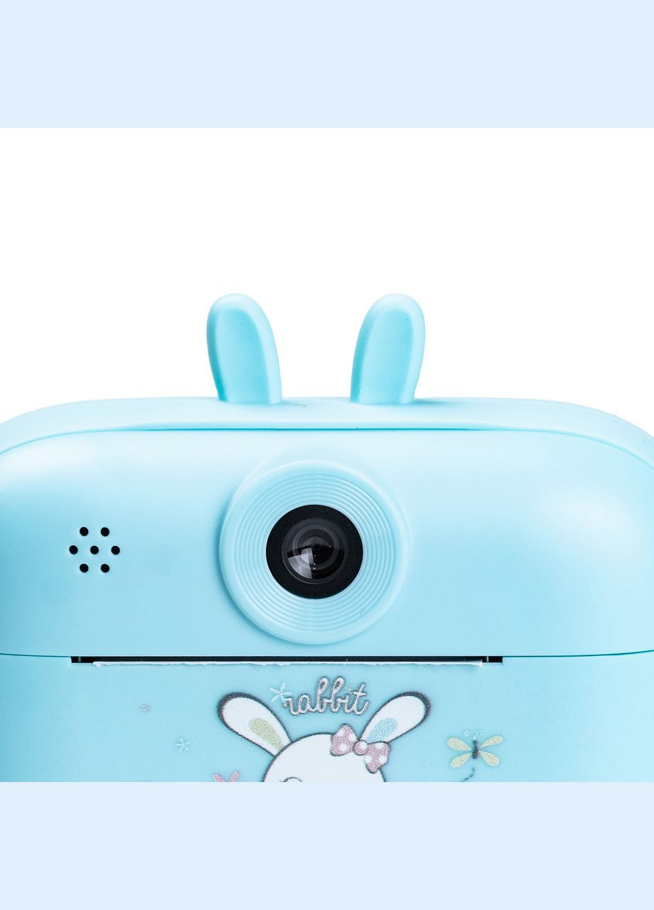 Детская фотокамера с мгновенной печатью снимков «Зайка» синий HPS1BL Happy Life (353504439)