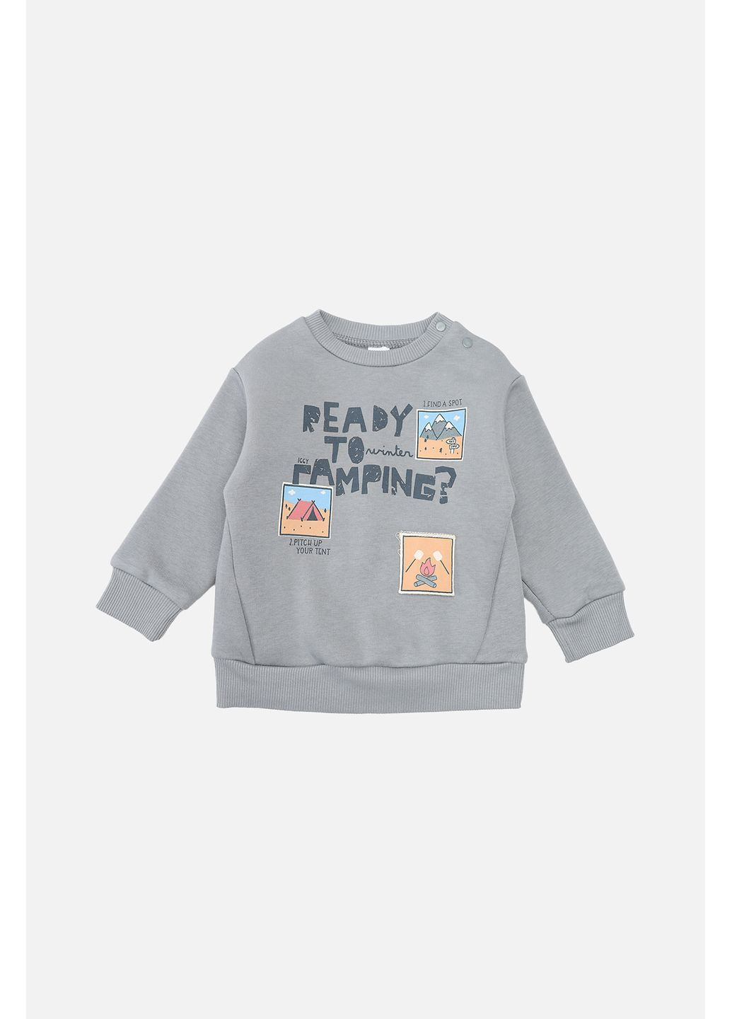 Серый зимний костюм с штанами для мальчика цвет серый цб-00283910 Iggy