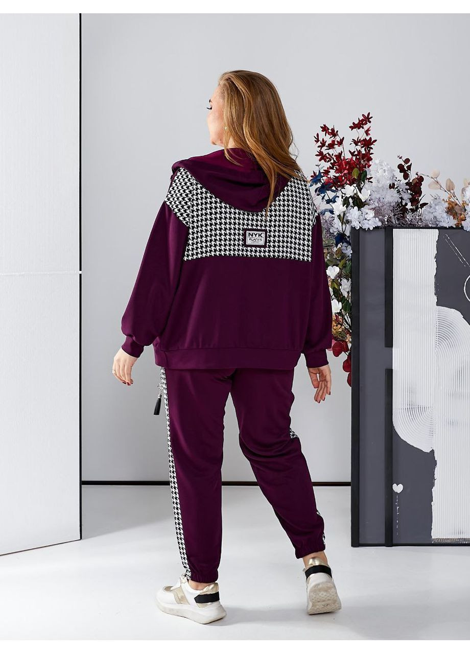 Костюм прогулочный креп дайвинг костюмка,брюки и кофта с капюшоном Україна (361831385)