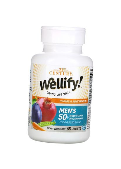 Wellify! Men's 50+ Multivitamin Multimineral 65таб (36440087) 21st Century (293257079)