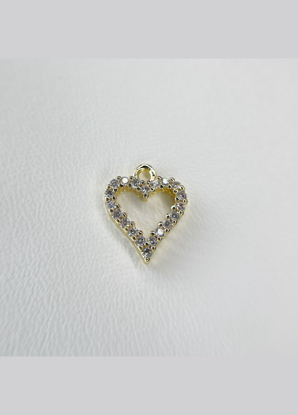Ювелирная бижутерия сплав Кулон гипоаллергенный подвеска сердце циркон 12 мм K18009 Finding (328943210)