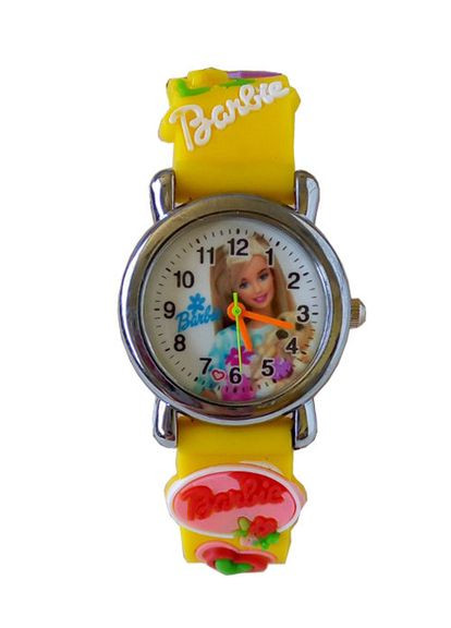 Часы детские наручные для девочки Барби желтый No Brand (362413845)