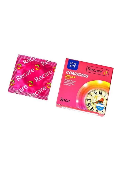 Delay Candy Condoms 3 шт, пролонгирующий эффект, конфетный аромат - CherryLove Recare (389902397)