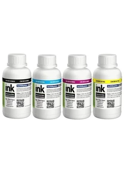 Комплект чорнила Epson L100/L200, 4x200 мл (CW-EW101SET02) CW-EW101SET02 Colorway (395350197)