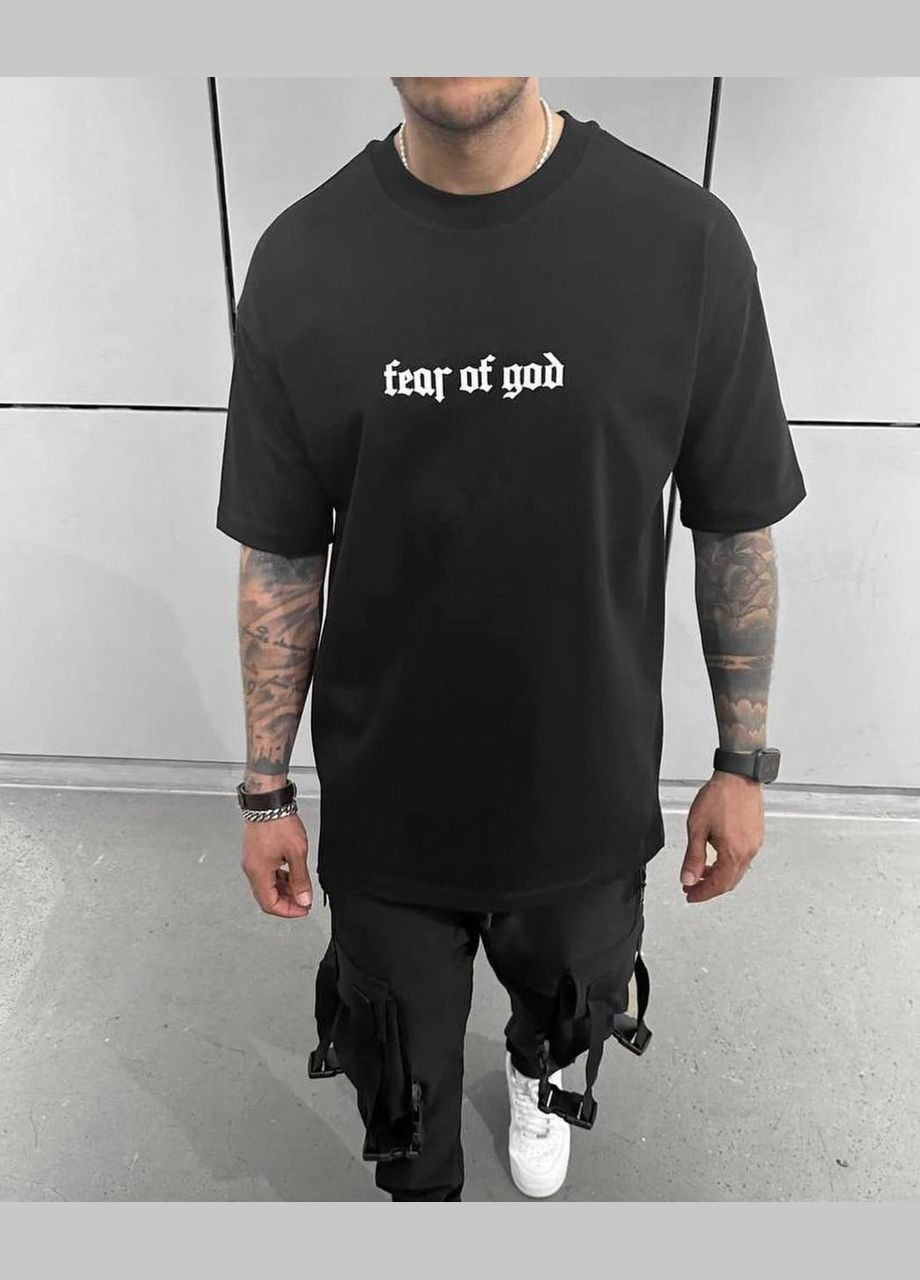 Чорна футболка чоловіча з коротким рукавом No Brand