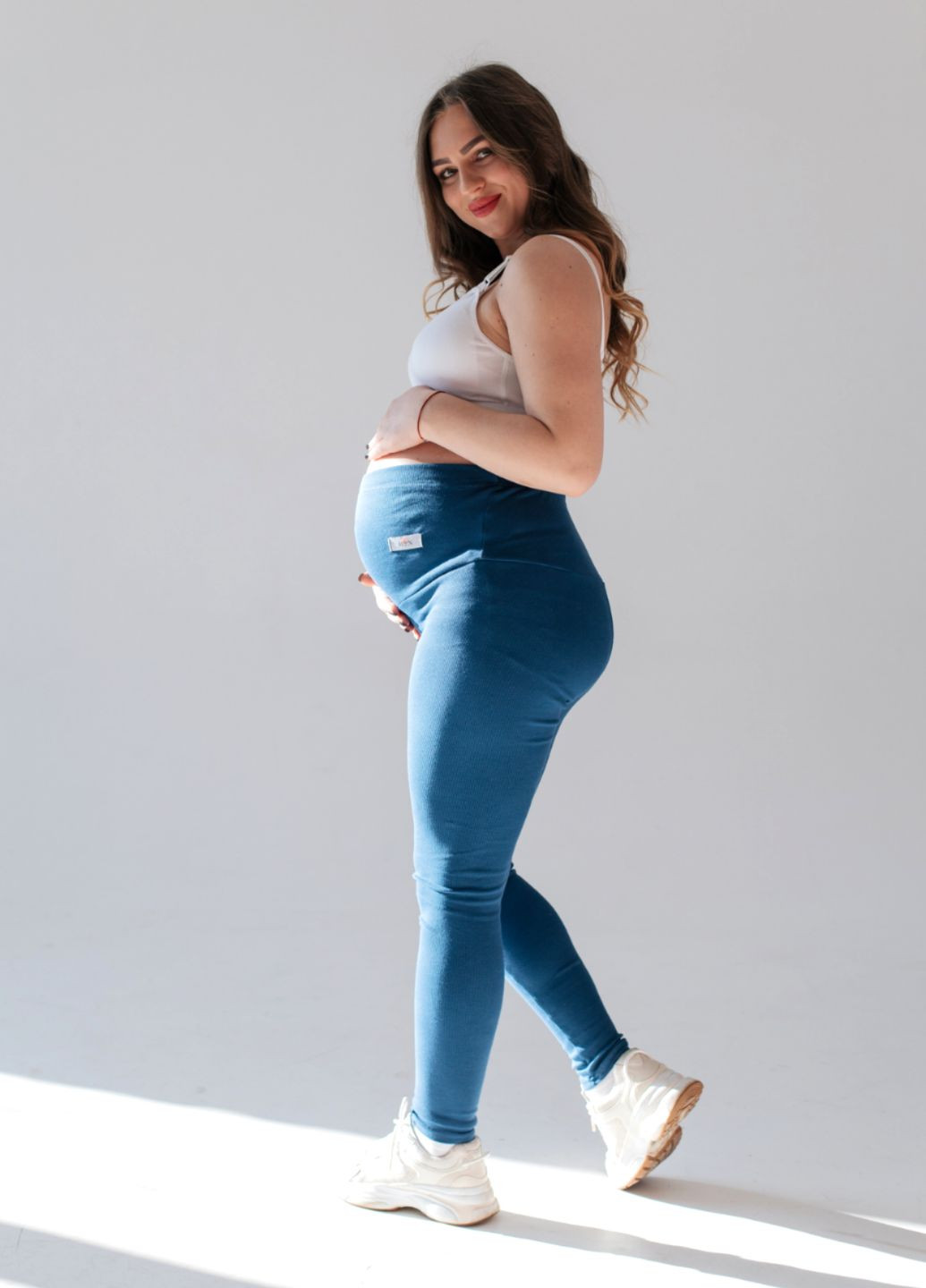 Лосини для вагітних в рубчик HN (321984361)