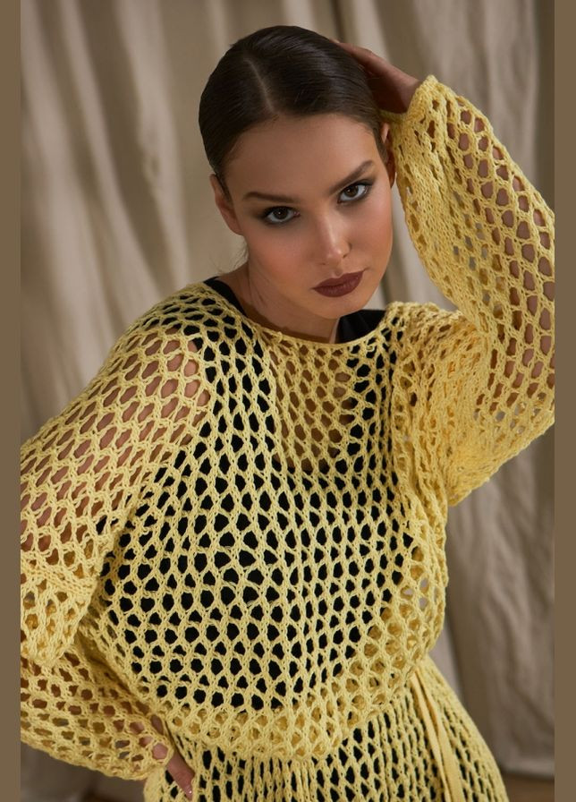 Подовжена туніка-сітка з бавовняної пряжі (2097) Triko Bakh (334710314)