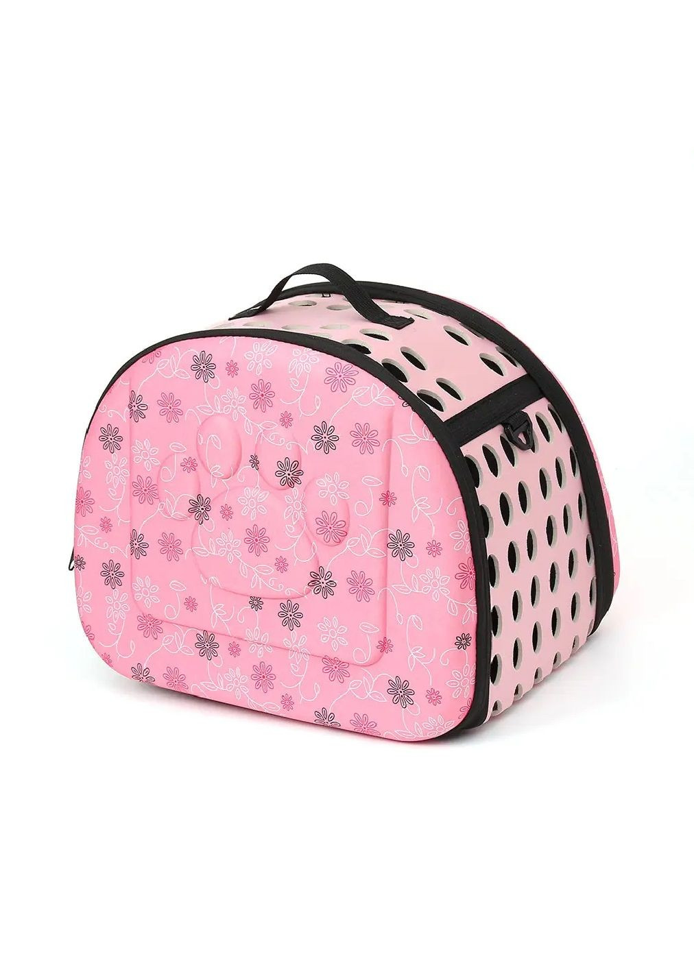 Сумка переноска для тварин котів собак з вентиляцією підстилкою ременем для перенесення 42x28x30 см (477701-Prob) Рожева Unbranded (299101482)