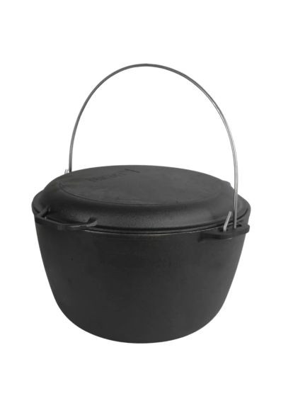 Котел туристический чугунный с крышкой-сковородой10 л (KT10-2) Brizoll чавунний з кришкою-сковородою10 л (370892317)